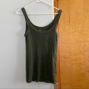 NWT j.Crew green Vintage Rib Tank